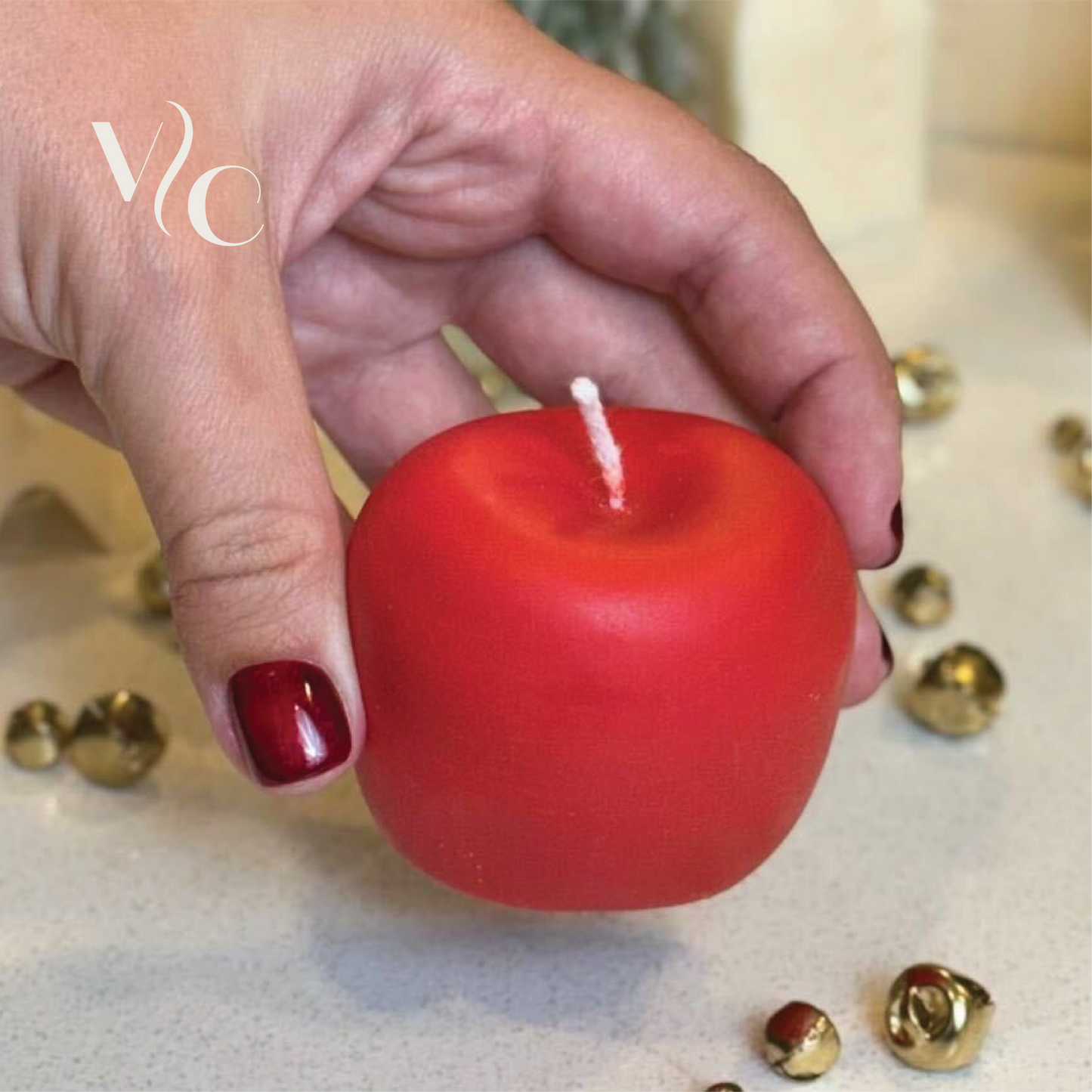 Red Apple Candle, small mini candle, Home Decor, Table Candle, Pillar Candle, Christmas Gift, new year decoration