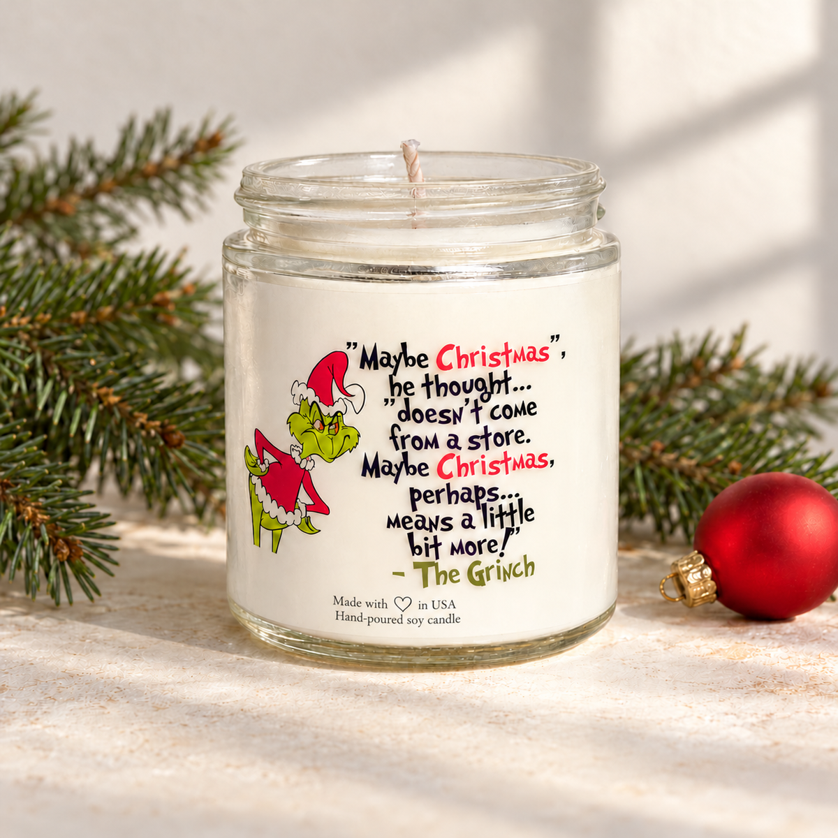 Maybe Christmas Means a Little Bit More Soy Candle — choose 4 oz or 8 oz and your scent