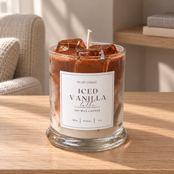 Iced Vanilla Latte Candle, 9 oz