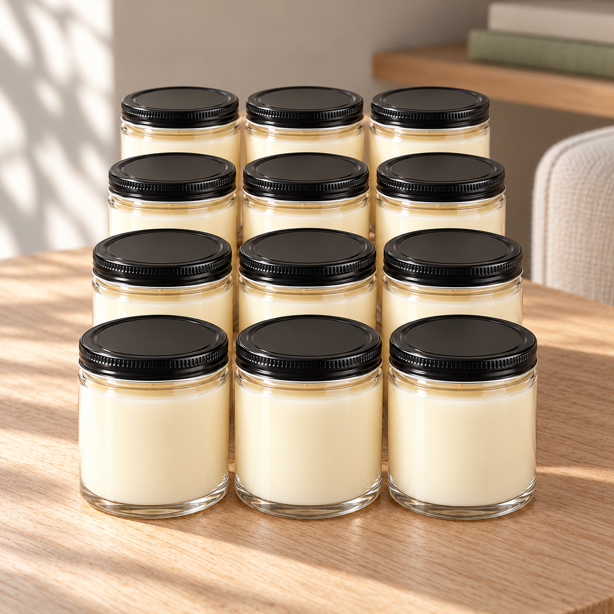 Wholesale — Velvet Candle in a softly sunlit home setting