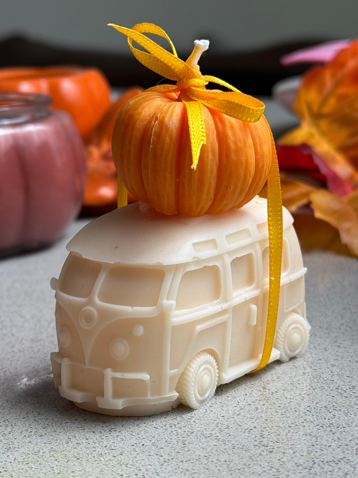 Van & Pumpkin Candle Set – Handmade Soy Wax Fall Décor & Gift