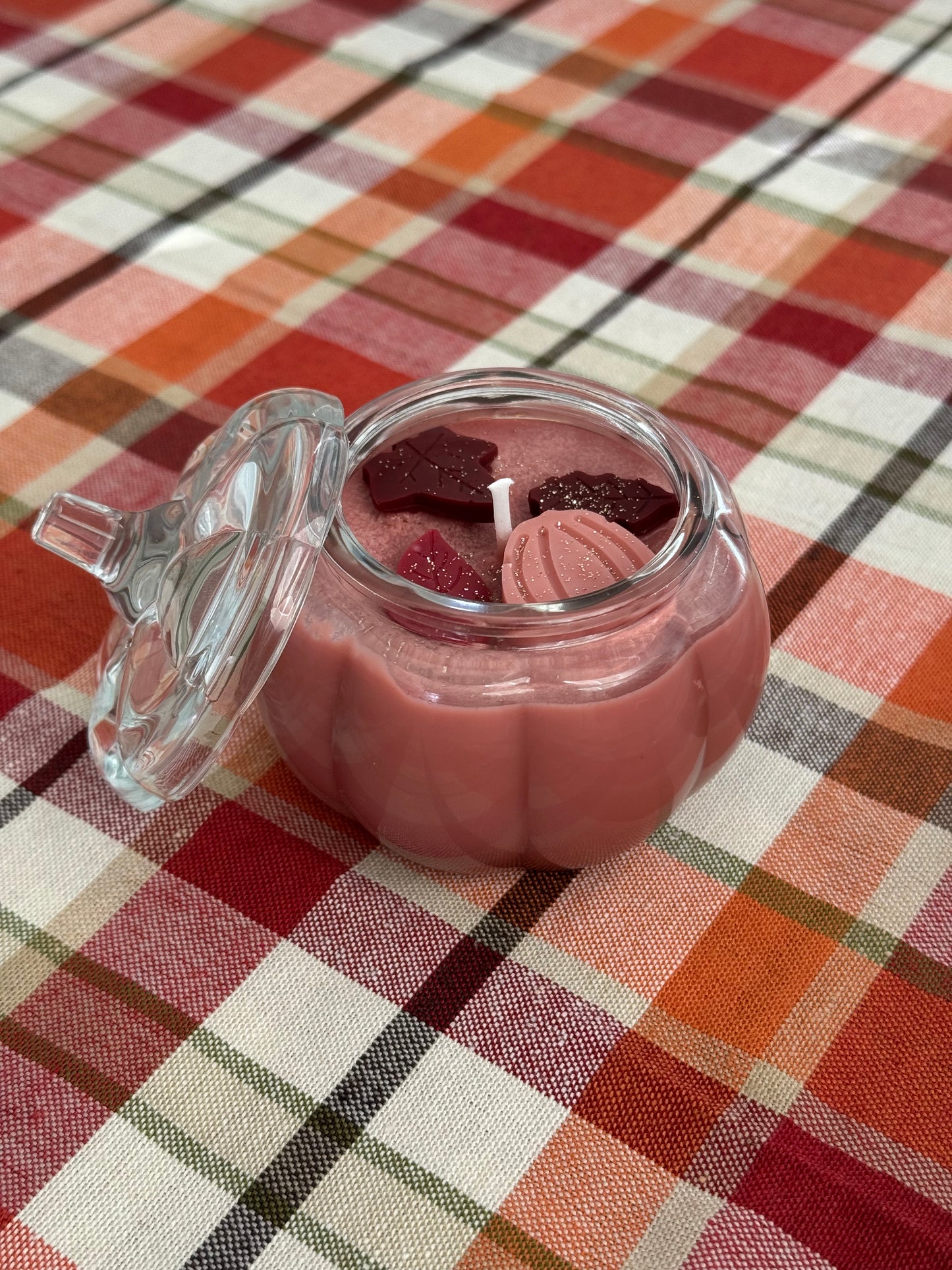 Glass Pumpkin Soy Wax Candle