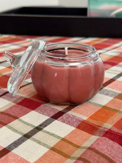 Glass Pumpkin Soy Wax Candle