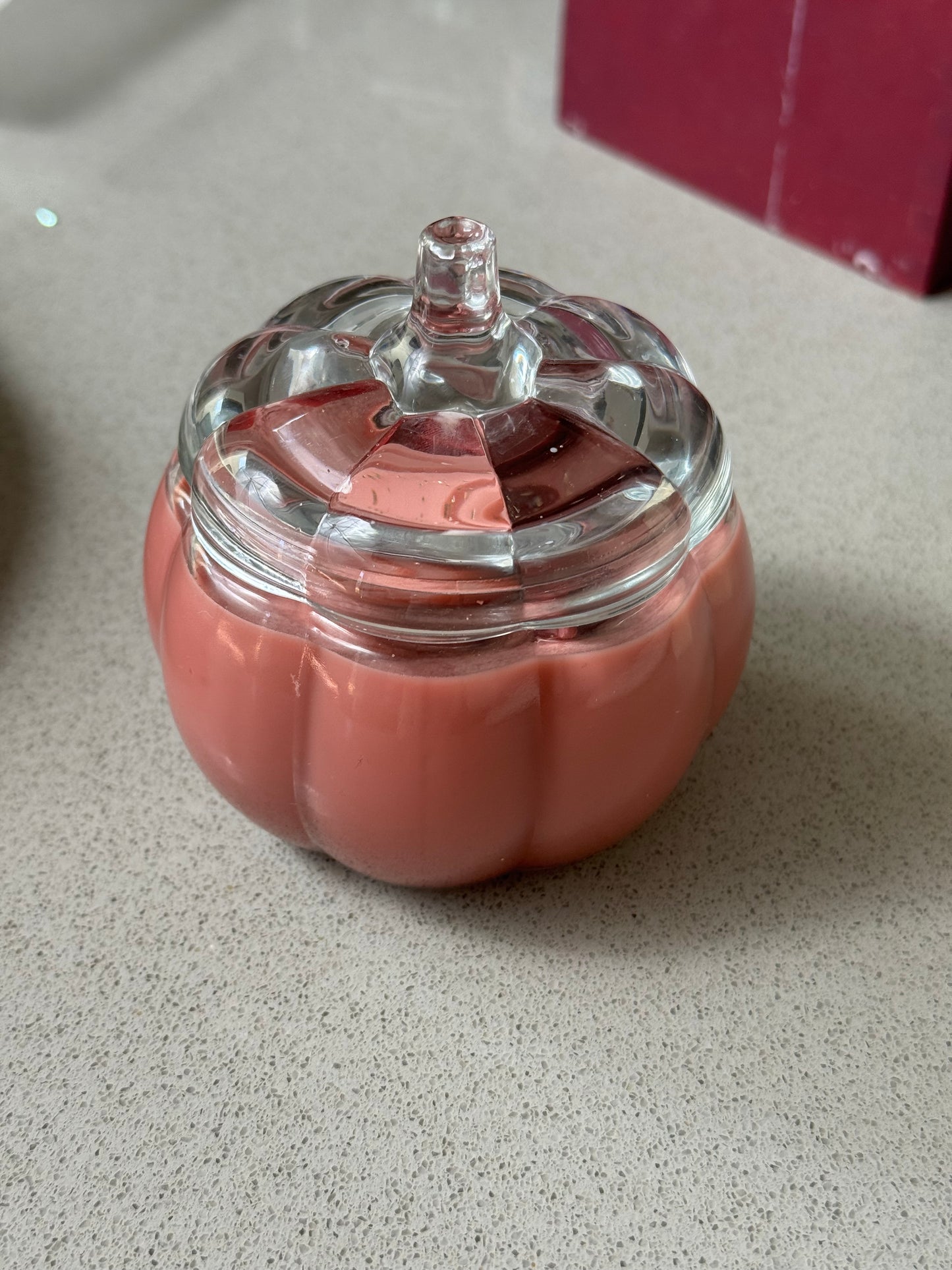 Glass Pumpkin Soy Wax Candle