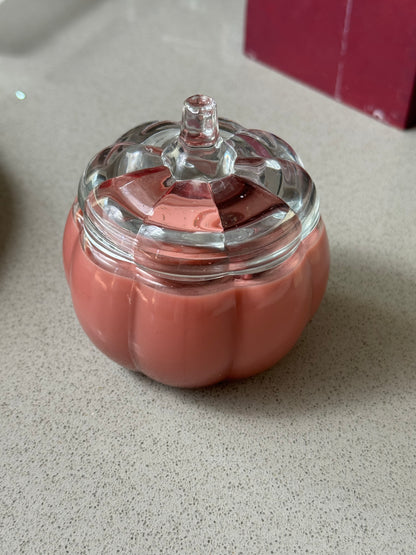 Glass Pumpkin Soy Wax Candle