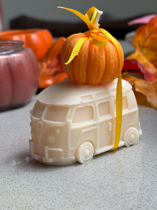 Van & Pumpkin Candle Set – Handmade Soy Wax Fall Décor & Gift
