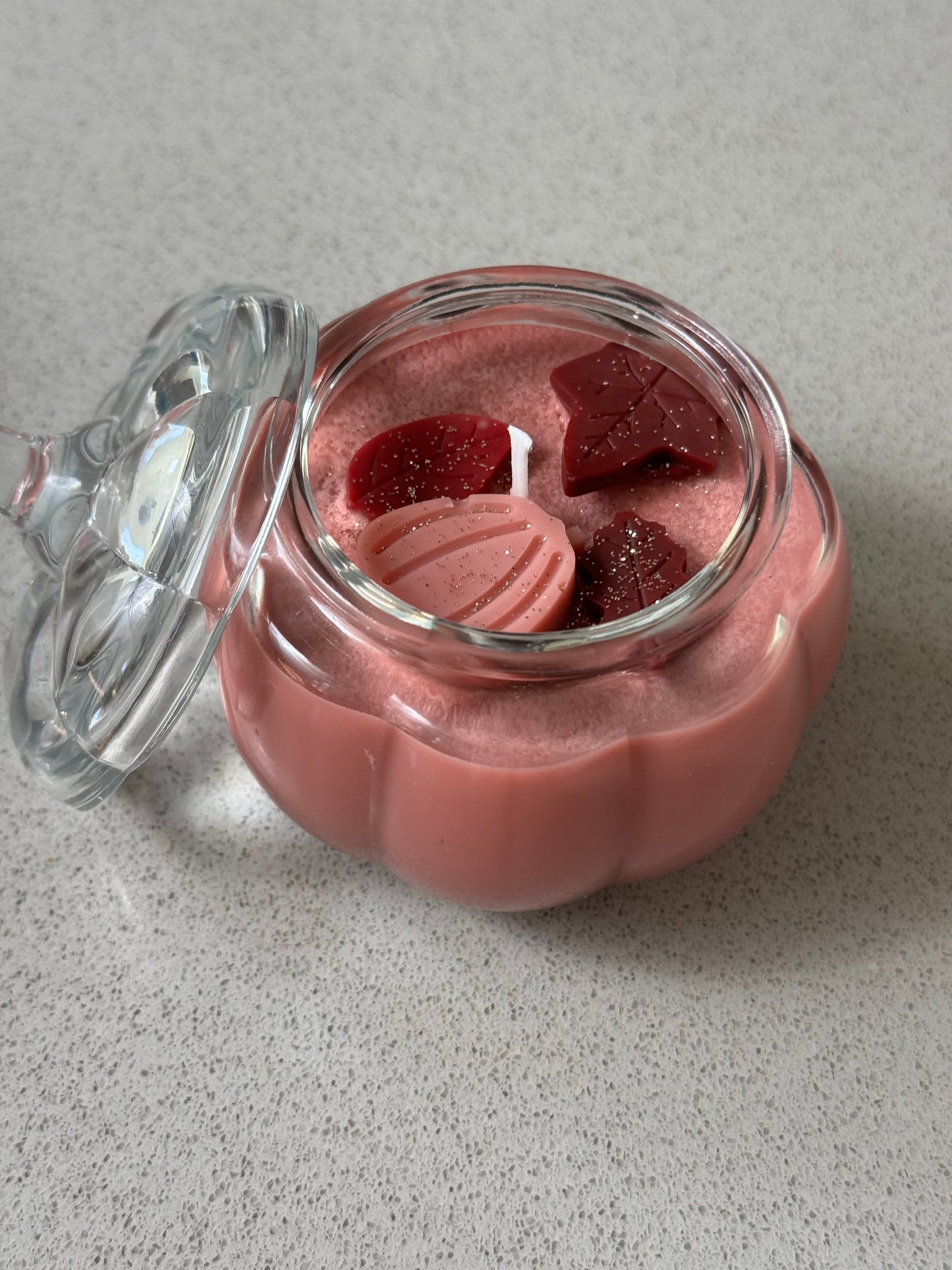 Glass Pumpkin Soy Wax Candle