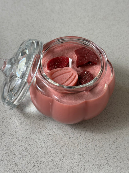Glass Pumpkin Soy Wax Candle