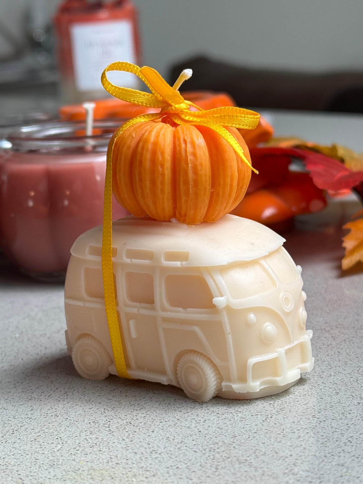Van & Pumpkin Candle Set – Handmade Soy Wax Fall Décor & Gift