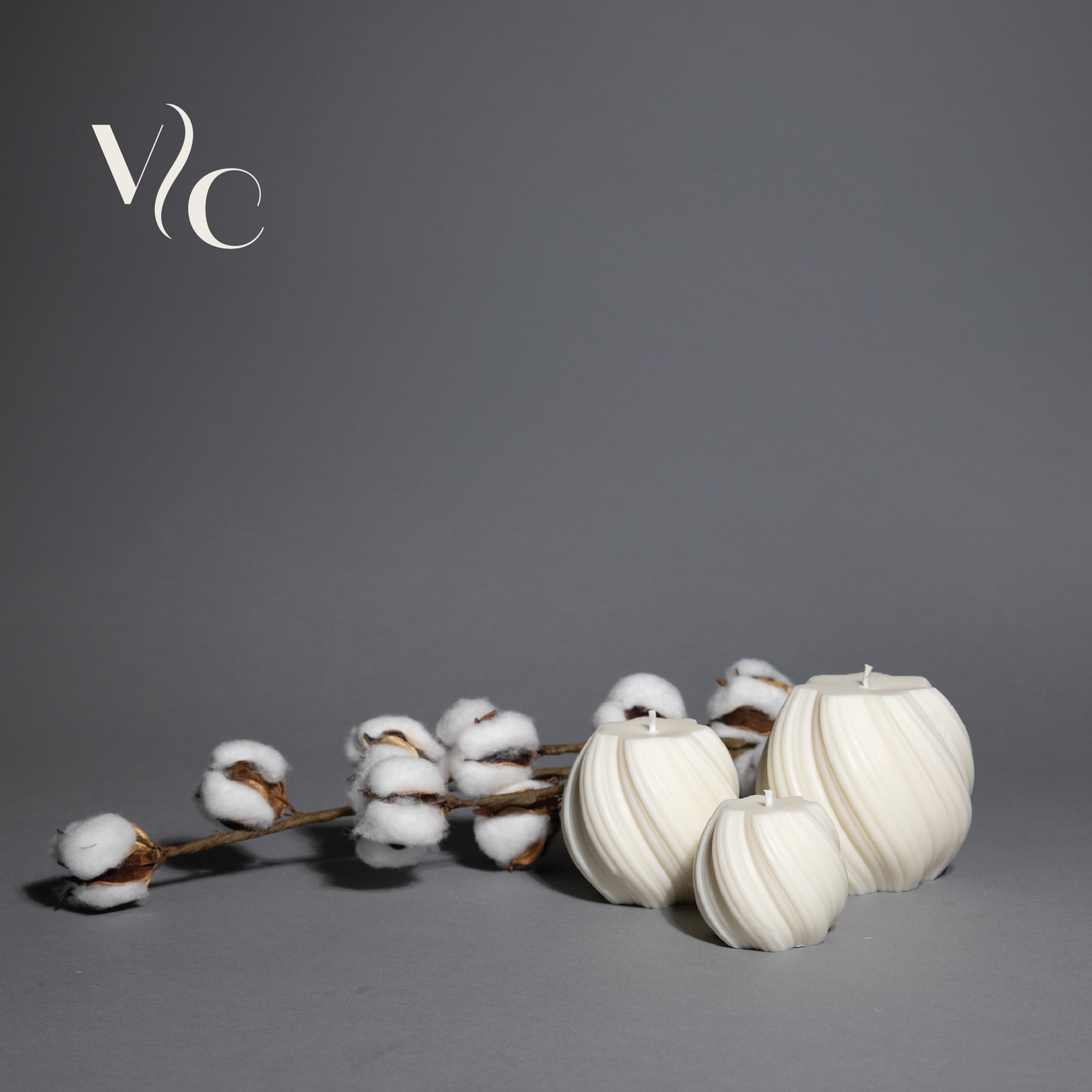 Swirl Sphere Candle Set