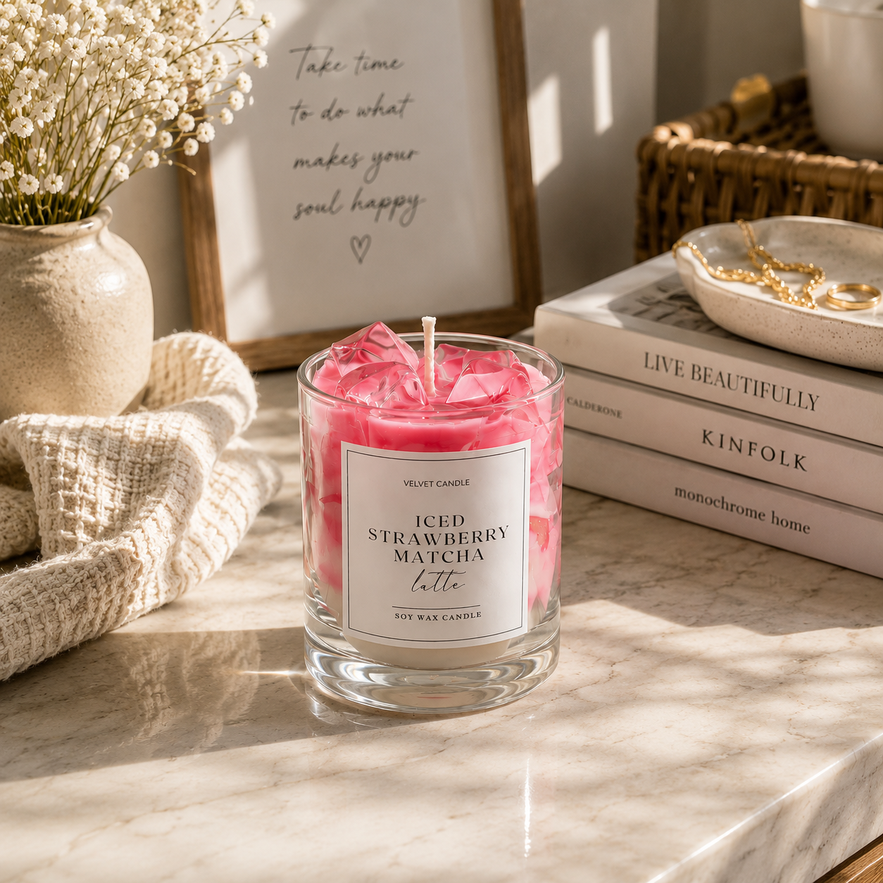 Iced Strawberry Latte Candle (Coffee Collection)