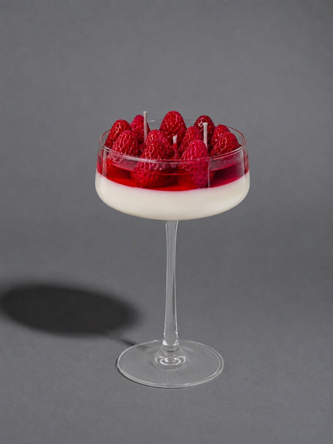 Strawberry Panna Cotta Dessert Candle 🍓