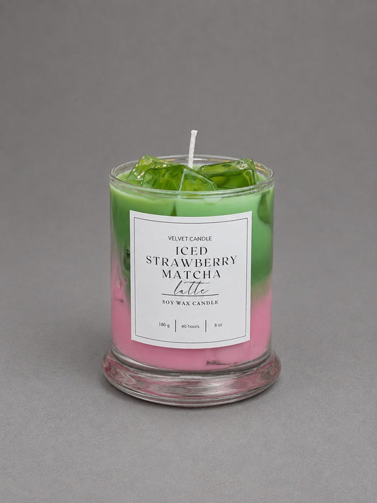 Iced Strawberry Matcha Latte Candle (Coffee Collection)