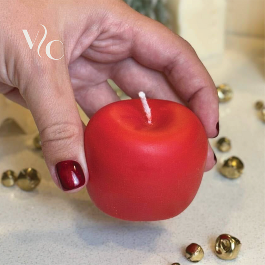 Red Apple Candle, small mini candle, Home Decor, Table Candle, Pillar Candle, Christmas Gift, new year decoration