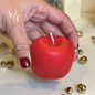 Red Apple Candle, small mini candle, Home Decor, Table Candle, Pillar Candle, Christmas Gift, new year decoration