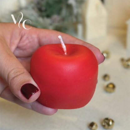 Red Apple Candle, small mini candle, Home Decor, Table Candle, Pillar Candle, Christmas Gift, new year decoration