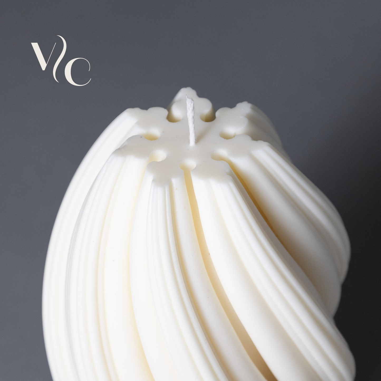Large Wave Twirl Soy Wax Candle