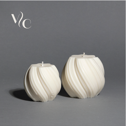 Swirl Sphere Candle Set