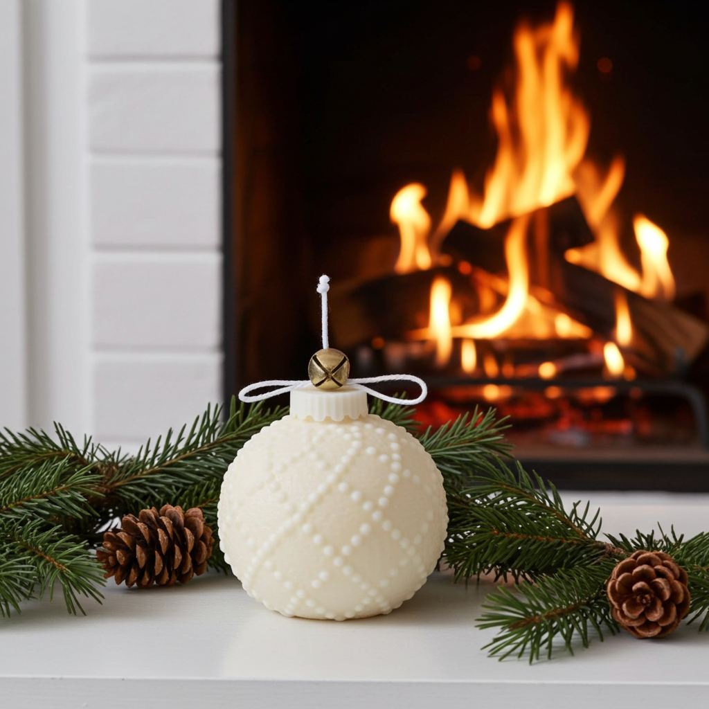 Ornament Christmas Ball Soy Wax Candle