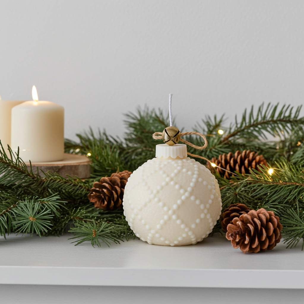 Ornament Christmas Ball Soy Wax Candle