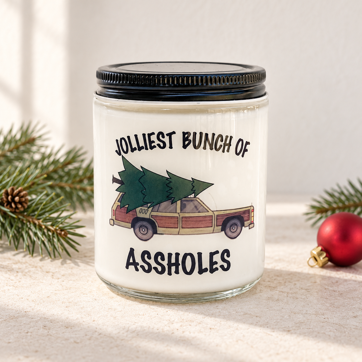 Jolliest Bunch of Assholes Christmas Soy Candle