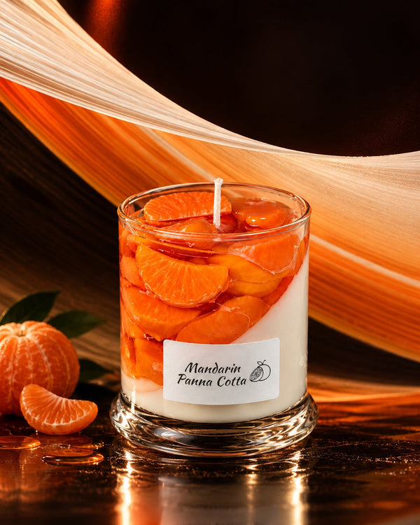 Mandarin Panna Cotta Dessert Candle